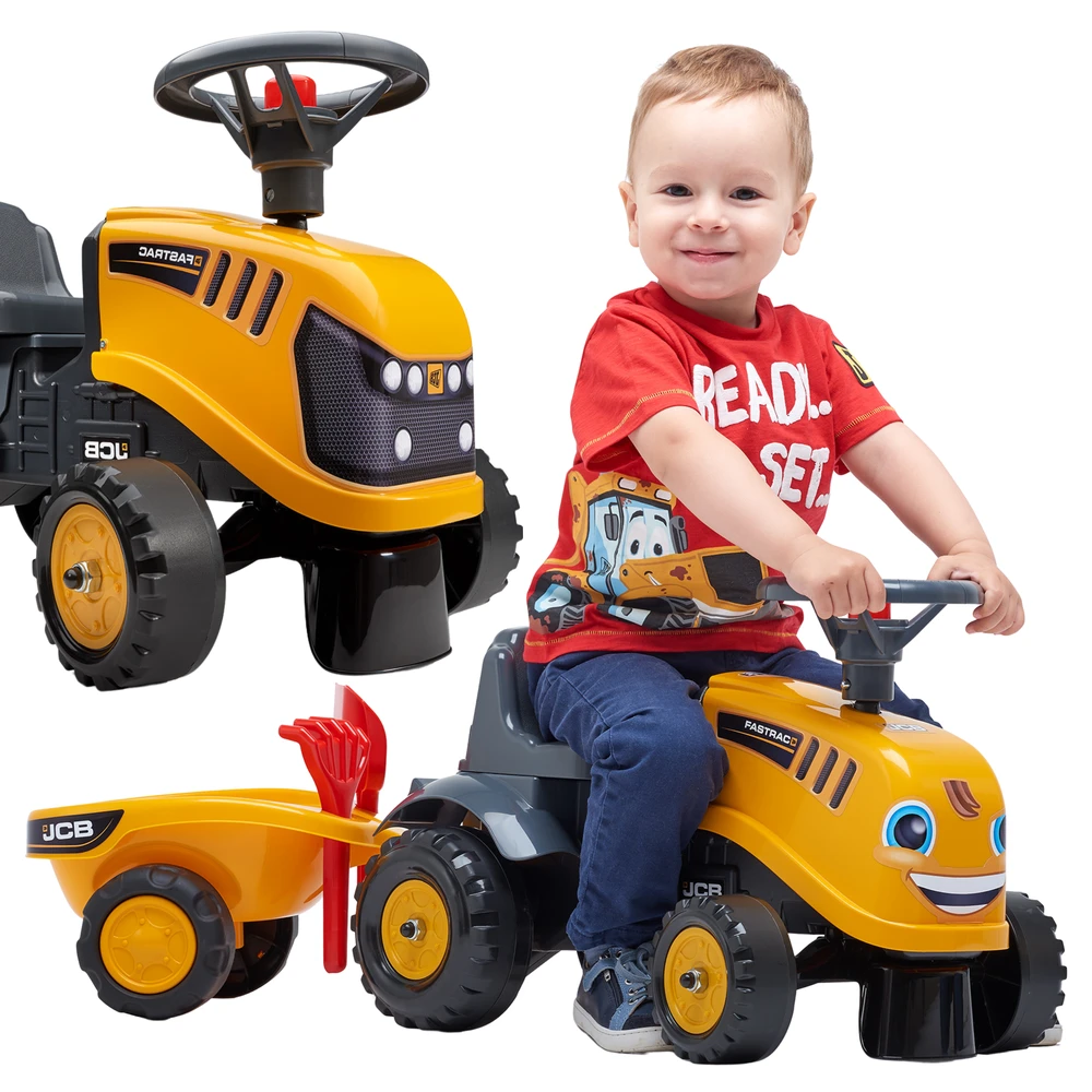 Falk Traktorius JCB Su Priekaba Oranžinis