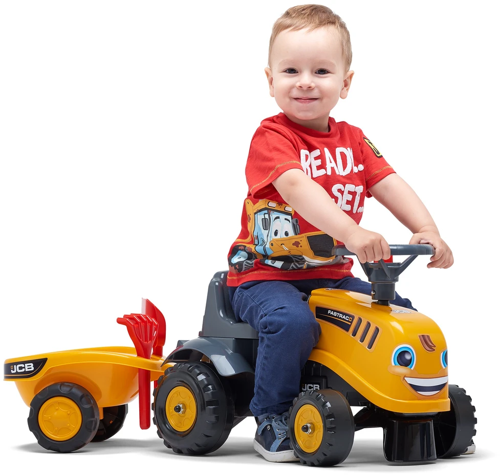 Falk Traktorius JCB Su Priekaba Oranžinis
