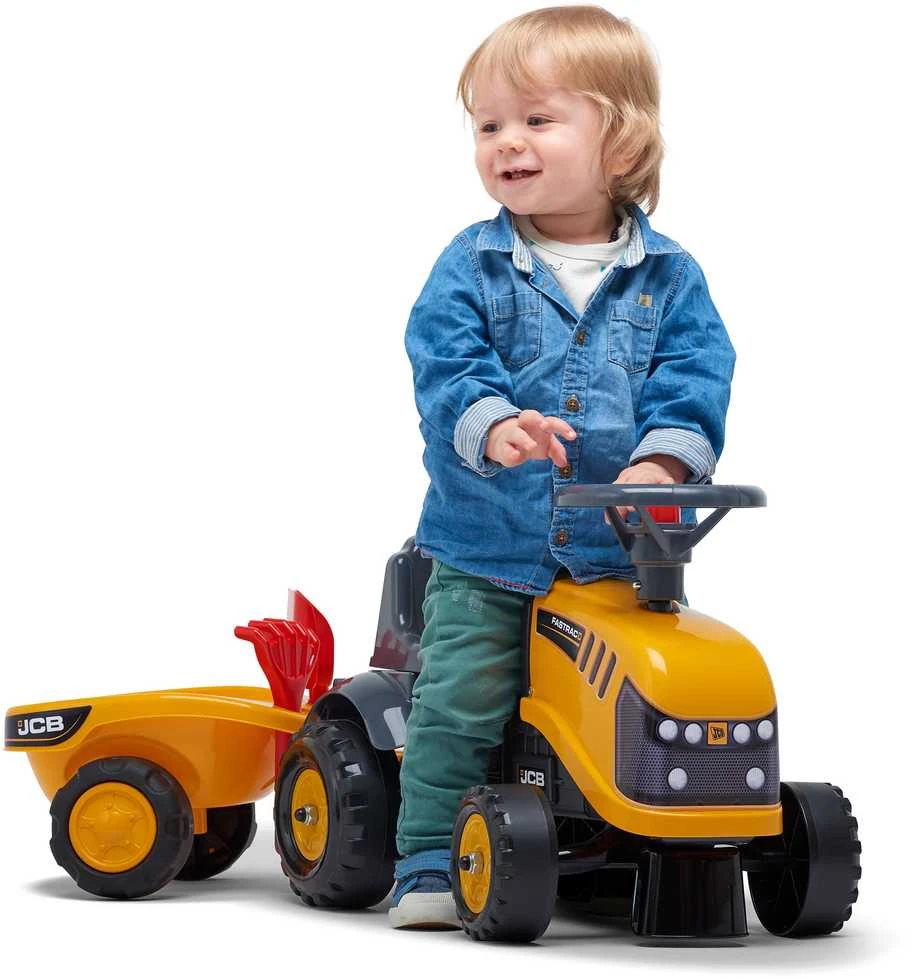 Falk Traktorius JCB Su Priekaba Oranžinis