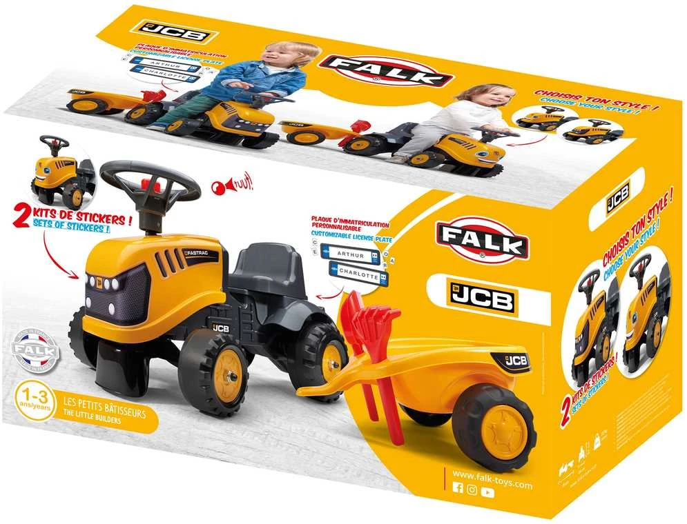 Falk Traktorius JCB Su Priekaba Oranžinis
