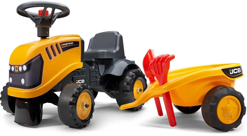 Falk Traktorius JCB Su Priekaba Oranžinis