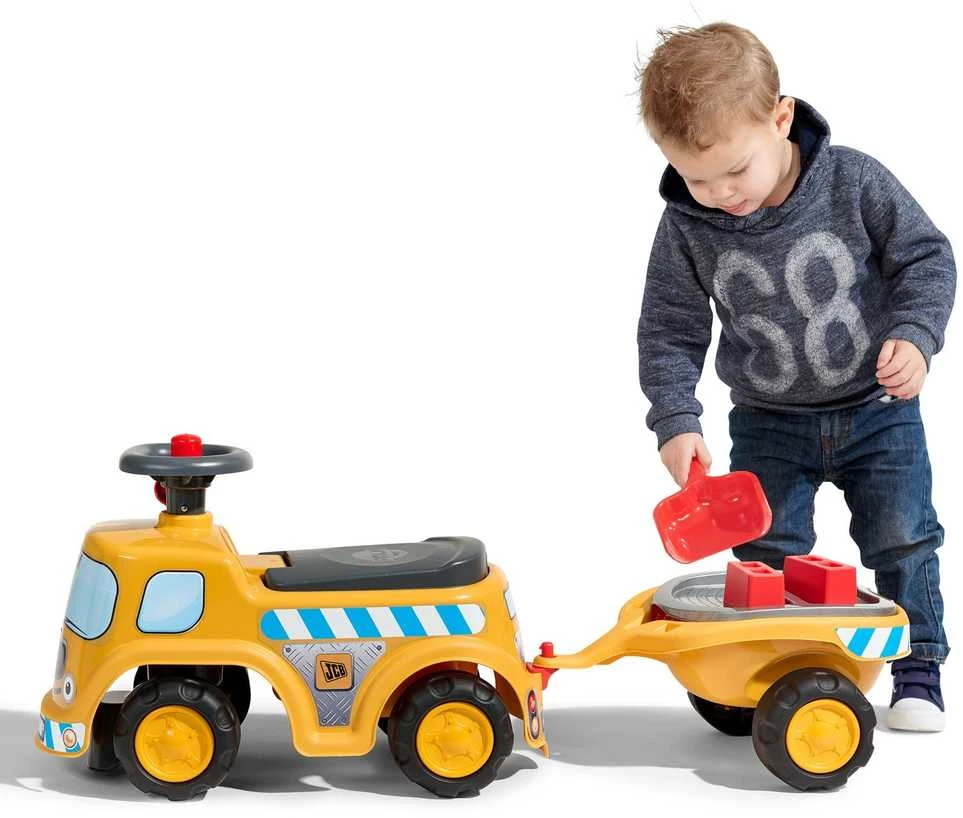 FALK JCB statybinis sunkvežimis su priekaba ir priedais