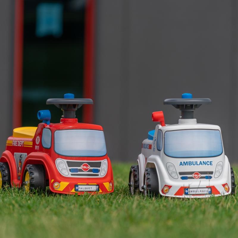 FALK Vaikiškas Automobilis Greitoji Pagalba su Klaksonu