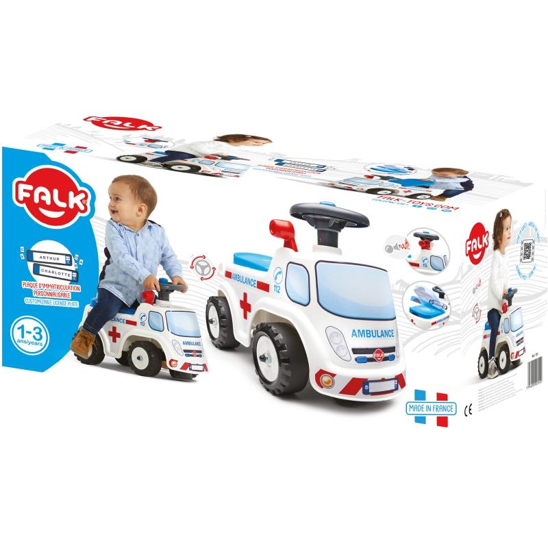 FALK Vaikiškas Automobilis Greitoji Pagalba su Klaksonu