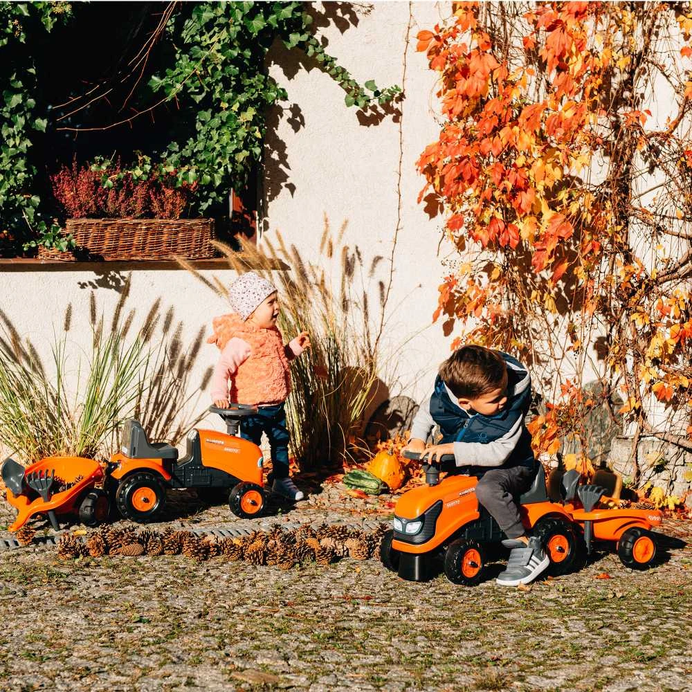 Falk Traktorius su Priekaba Kubota Oranžinis