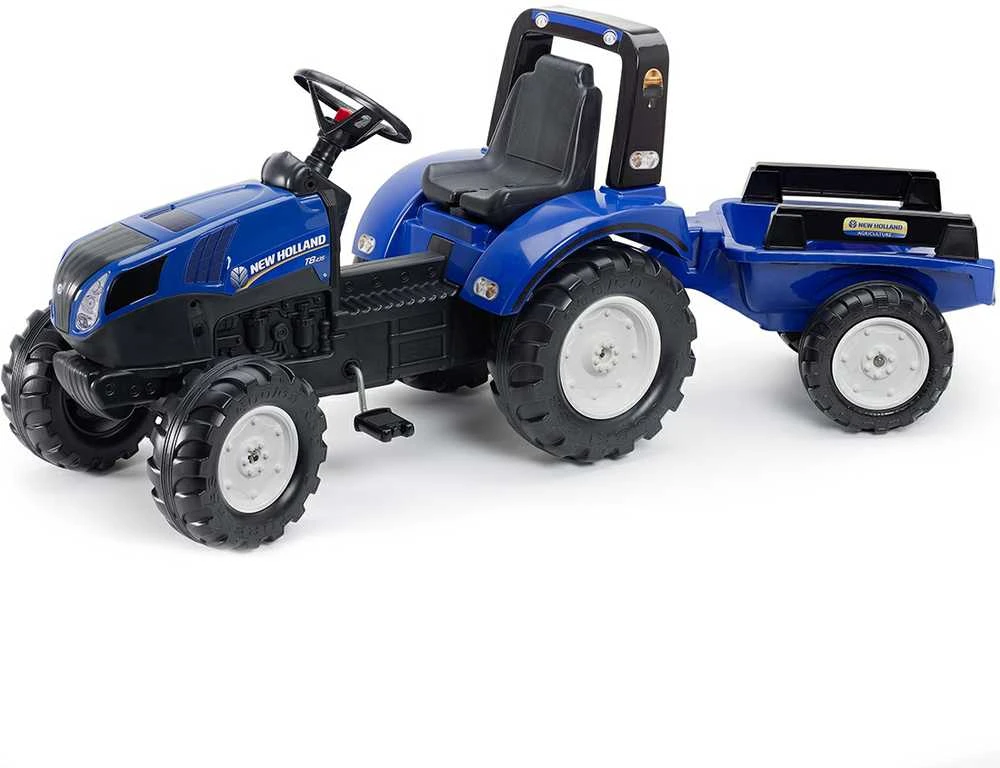 FALK New Holland T8 pedalinis traktorius su priekaba 3-7 metų vaikams