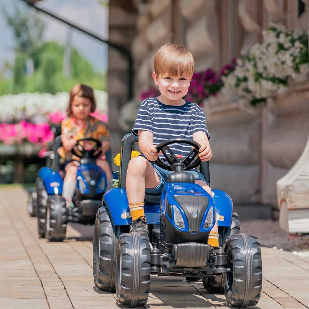 FALK New Holland T8 pedalinis traktorius su priekaba 3-7 metų vaikams