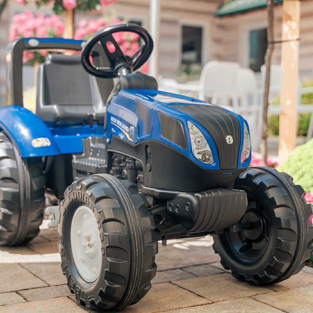 FALK pedalinis traktorius New Holland su priekaba