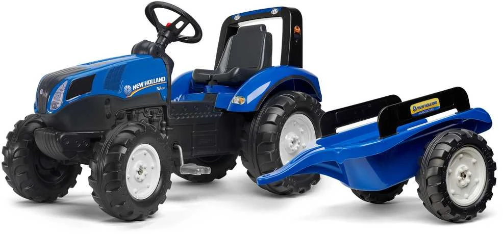 FALK New Holland T8 pedalinis traktorius su priekaba 3-7 metų vaikams