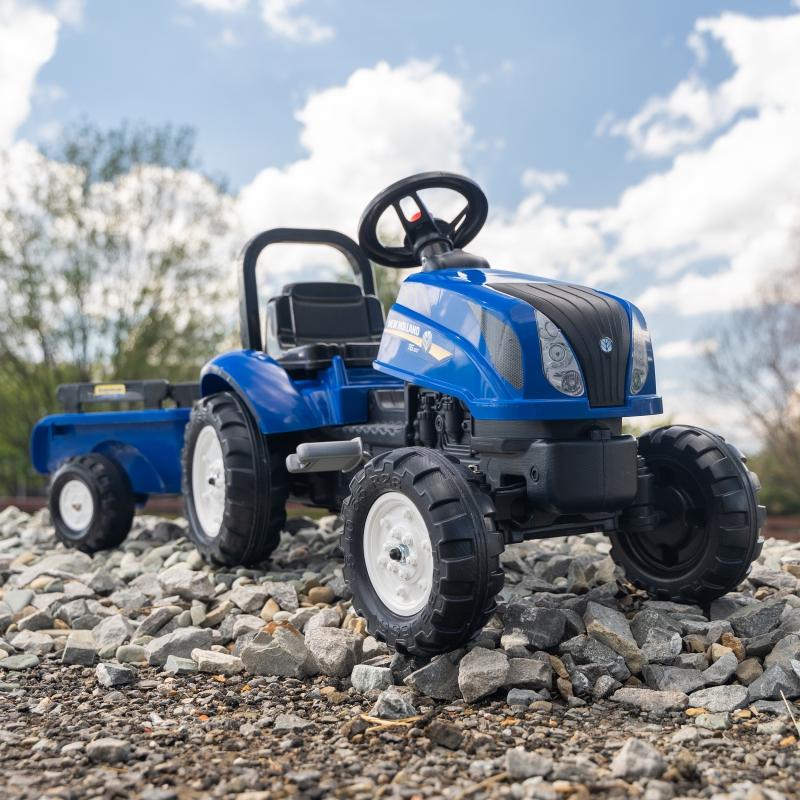 FALK Pedaliniai traktoriai New Holland Su priekaba ir atsidarančia variklio gaubtu