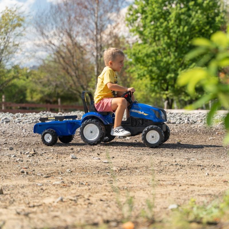 FALK Pedaliniai traktoriai New Holland Su priekaba ir atsidarančia variklio gaubtu