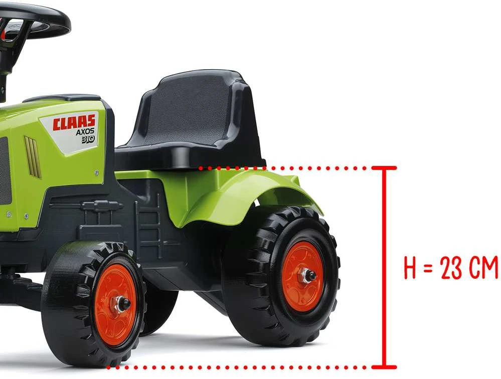 FALK traktoriukas su priekaba Baby Claas Axos 310 žalias