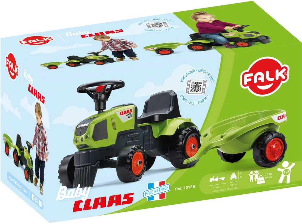 FALK traktoriukas su priekaba Baby Claas Axos 310 žalias