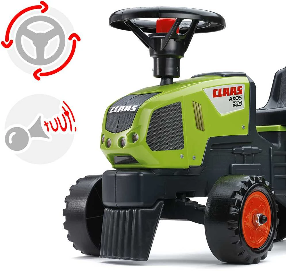 FALK traktoriukas su priekaba Baby Claas Axos 310 žalias