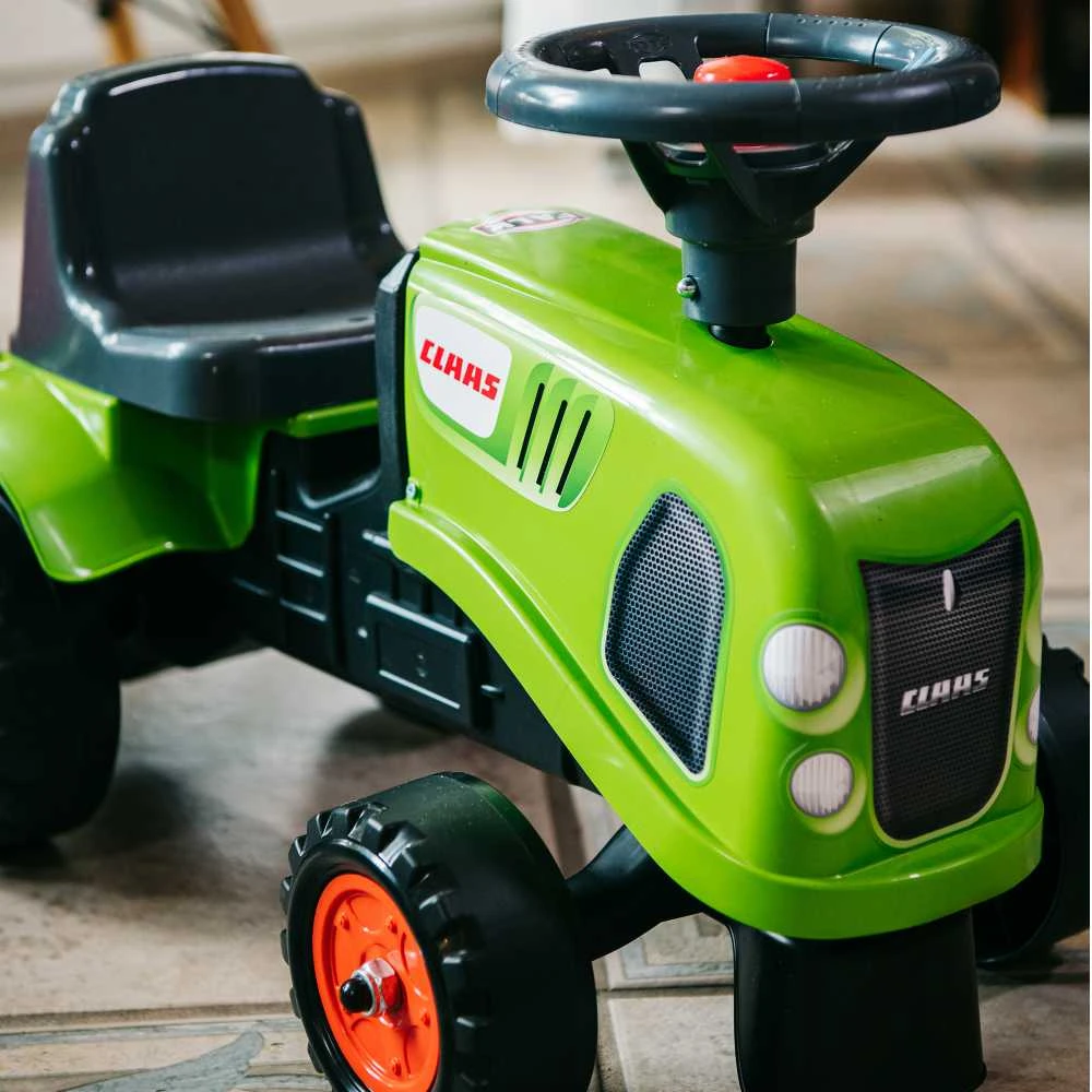 Vaikiškas traktorius Falk Baby Claas, su priekaba, žalias