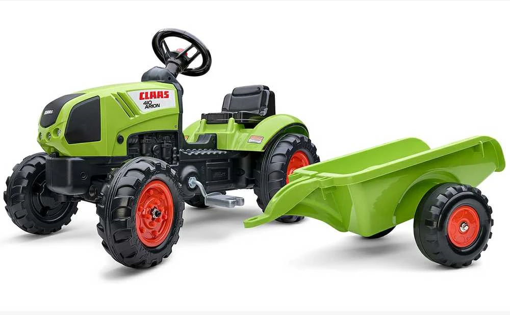 Vaikiškas pedalinis traktorius Falk Claas FAL2040A, su priekaba, žalias