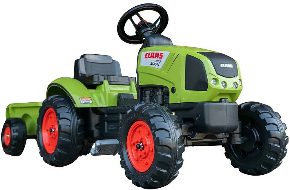 Vaikiškas pedalinis traktorius Falk Claas FAL2040A, su priekaba, žalias