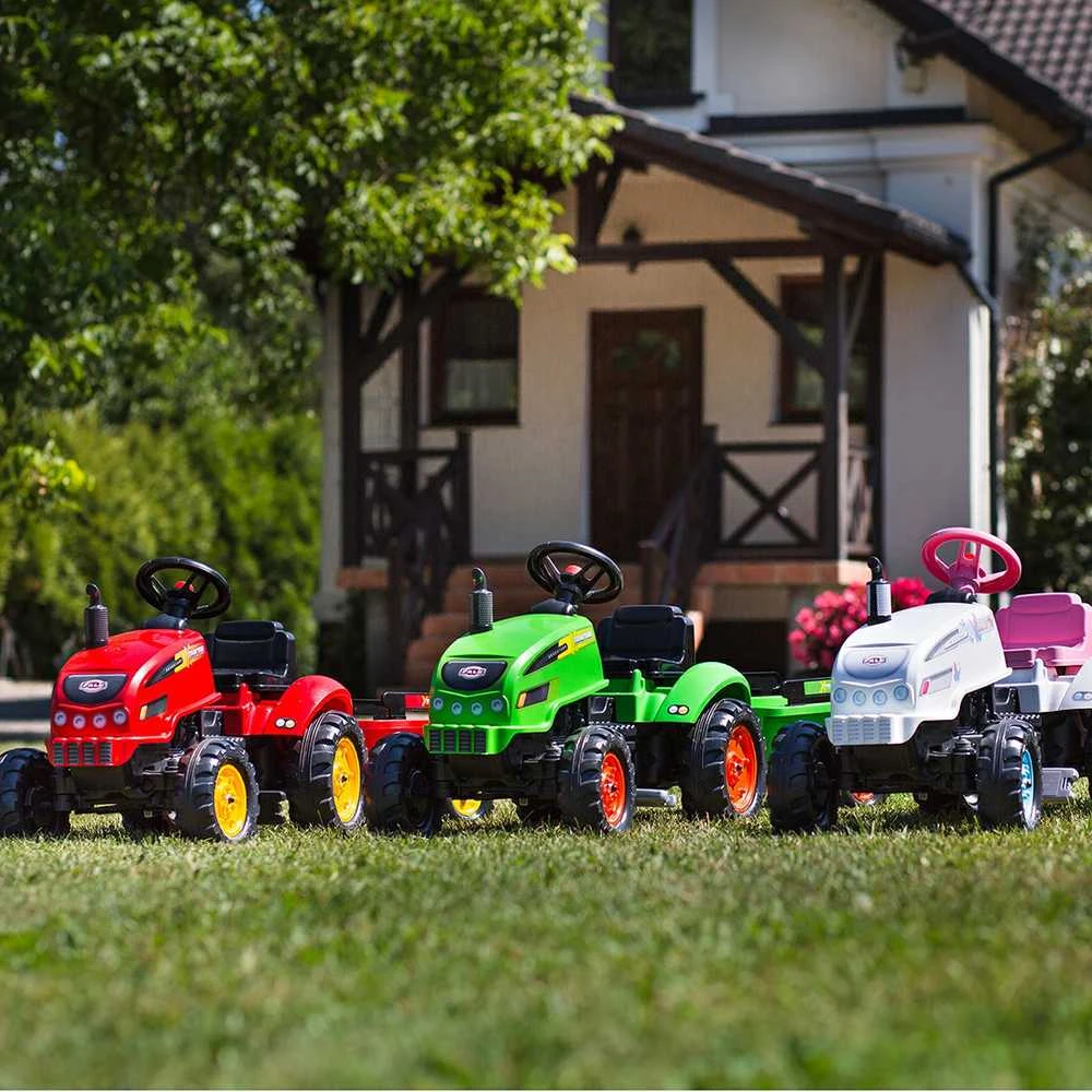 Traktorius su priekaba FALK X Tractor žalias