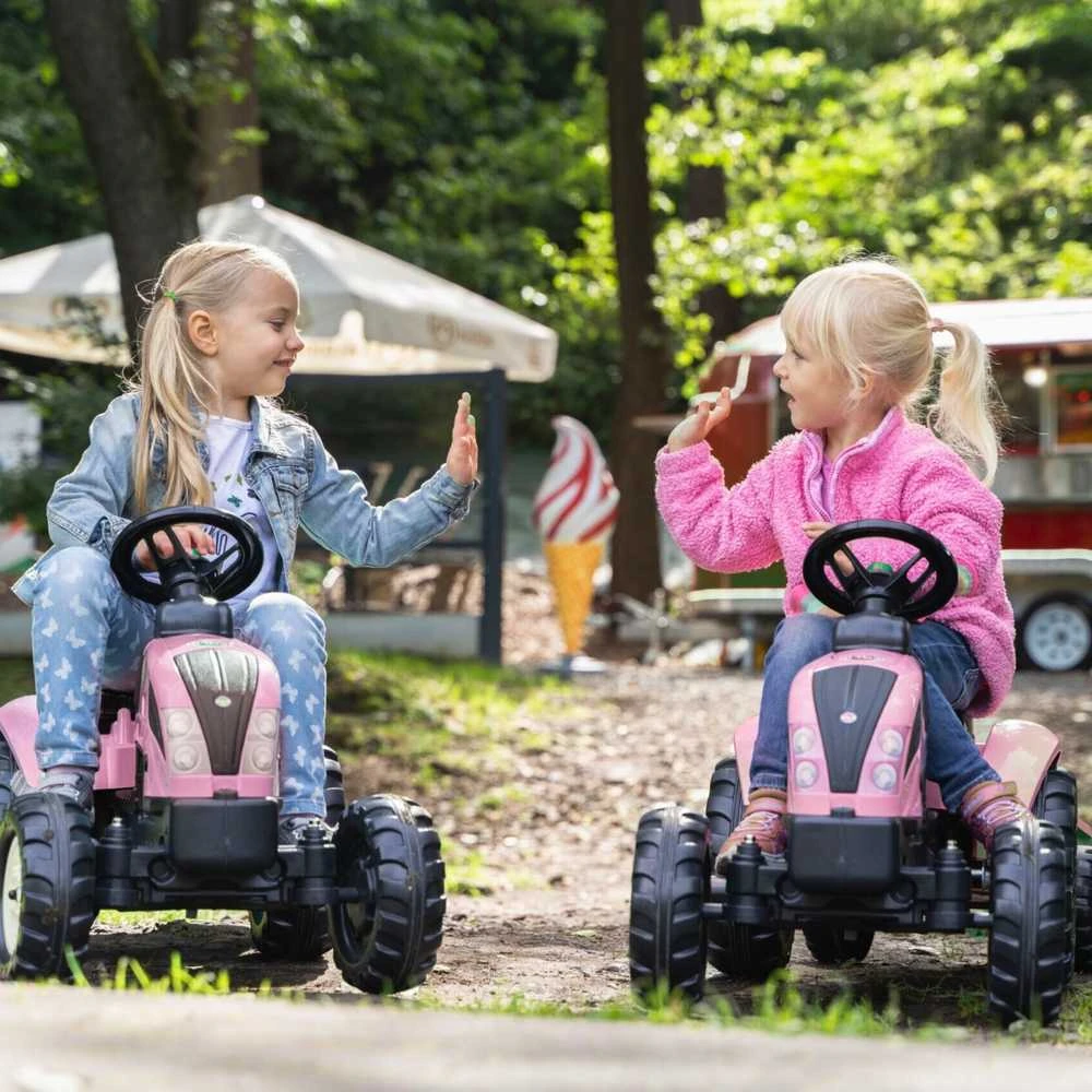 Vaikiškas pedalinis traktorius Falk Country Star 2056L, su priekaba, rožinis