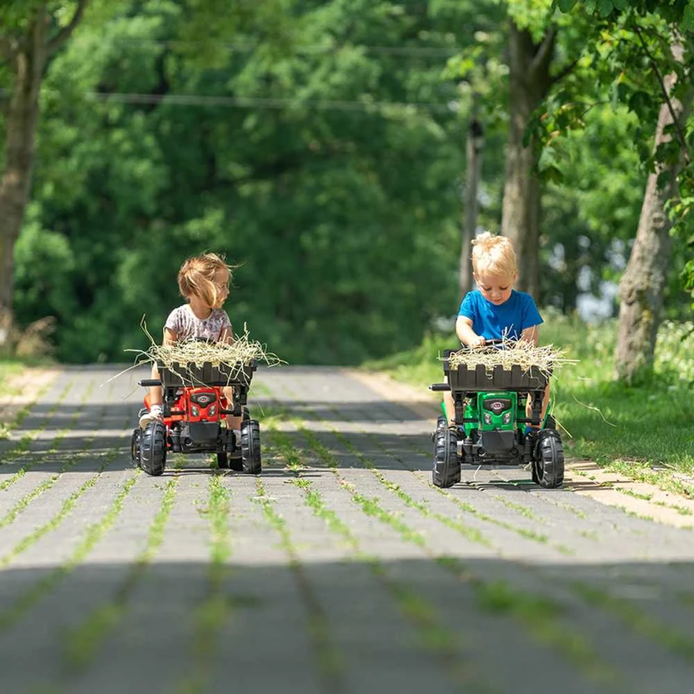 Vaikiškas pedalinis traktorius FALK Supercharger su priekaba ir kaušu