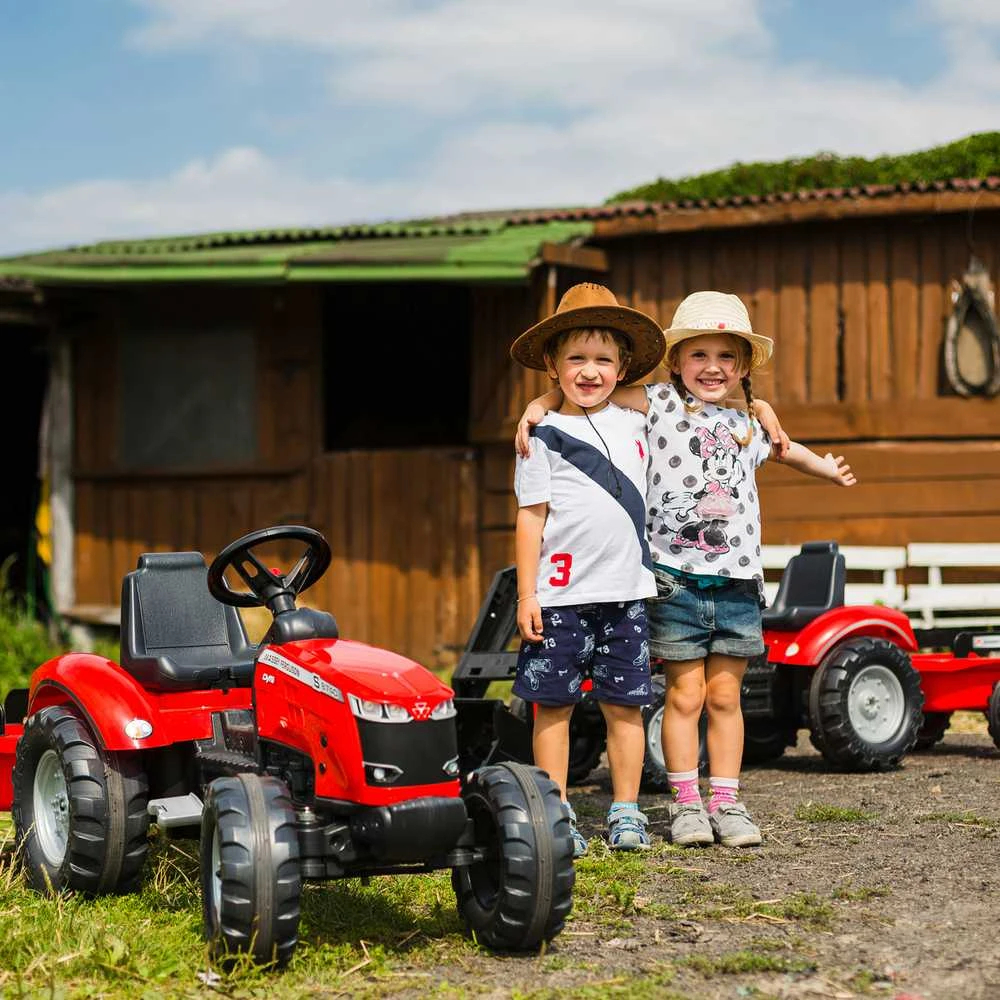 FALK traktorius Massey Ferguson Raudona ant pedalų su priekaba nuo 3 metų