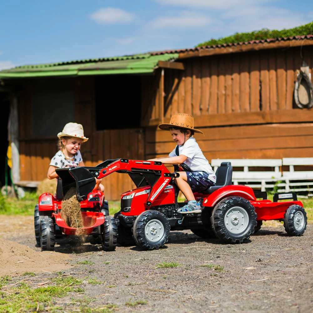 FALK traktorius Massey Ferguson Raudona ant pedalų su priekaba nuo 3 metų