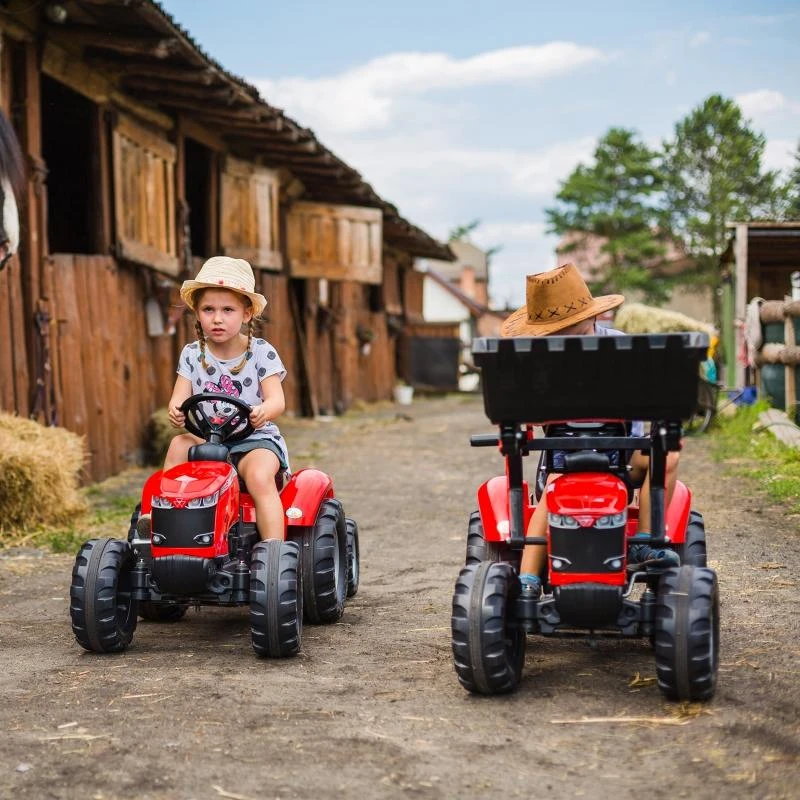 FALK traktorius Massey Ferguson Raudona ant pedalų su priekaba nuo 3 metų