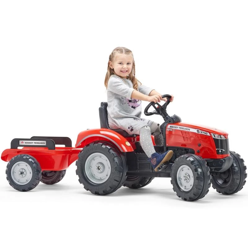 FALK traktorius Massey Ferguson Raudona ant pedalų su priekaba nuo 3 metų