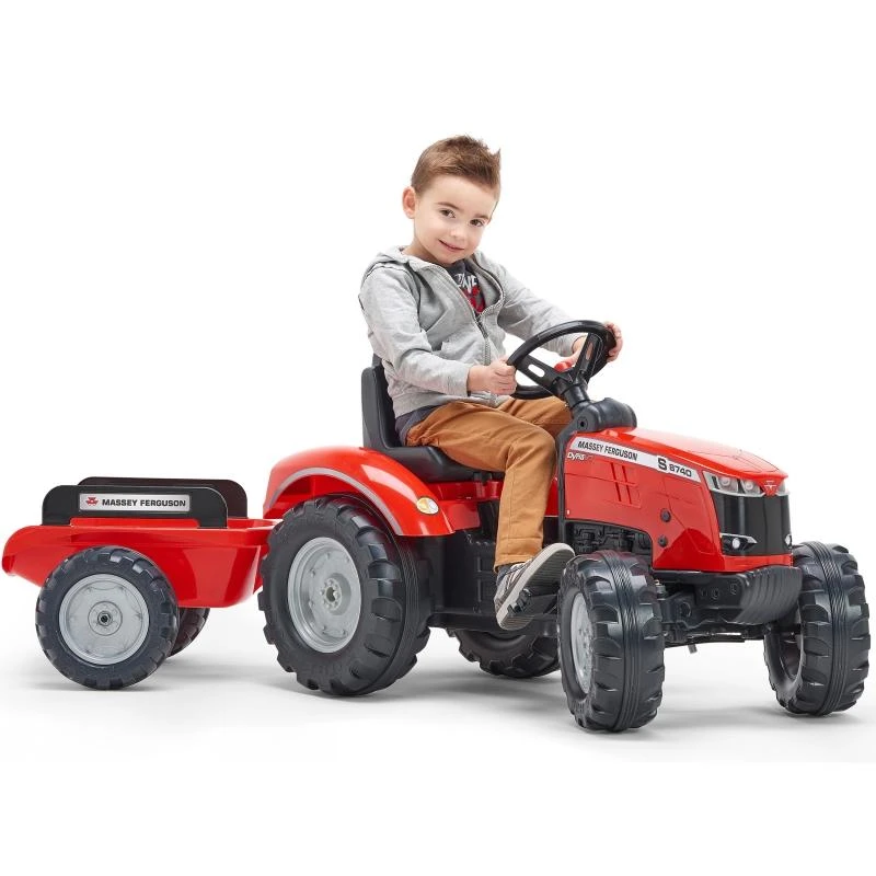 FALK traktorius Massey Ferguson Raudona ant pedalų su priekaba nuo 3 metų