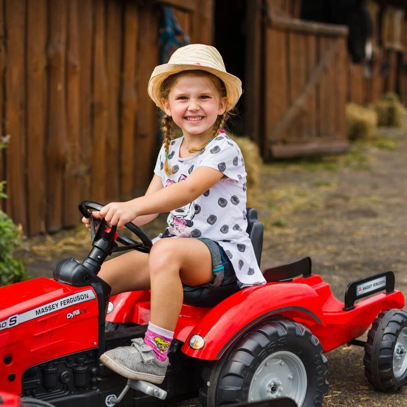 FALK traktorius Massey Ferguson Raudona ant pedalų su priekaba nuo 3 metų