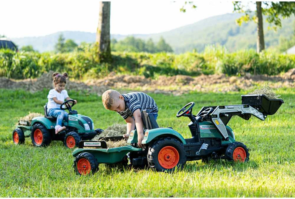Falk Farm Lander Minamas pedalinis traktorius su priekaba