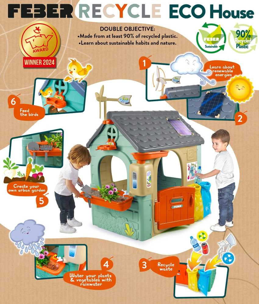 Žaidimų namelis vaikams FEBER Recycle Eco