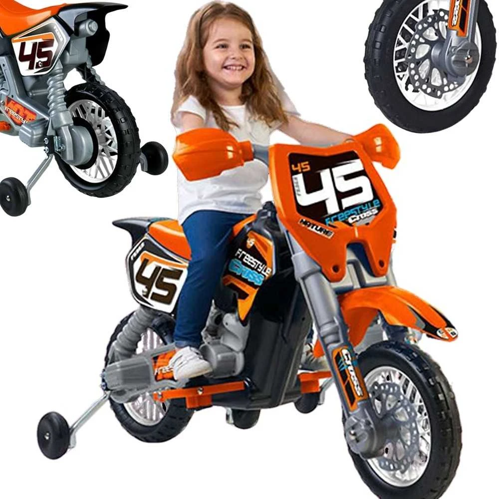 Elektrinis vaikiškas motociklas FEBER Cross 6V