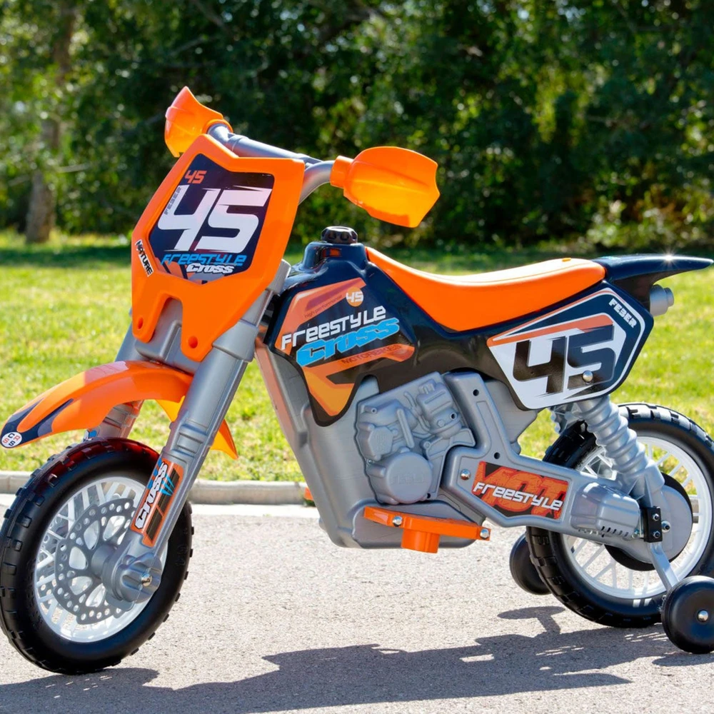Elektrinis vaikiškas motociklas FEBER Cross 6V