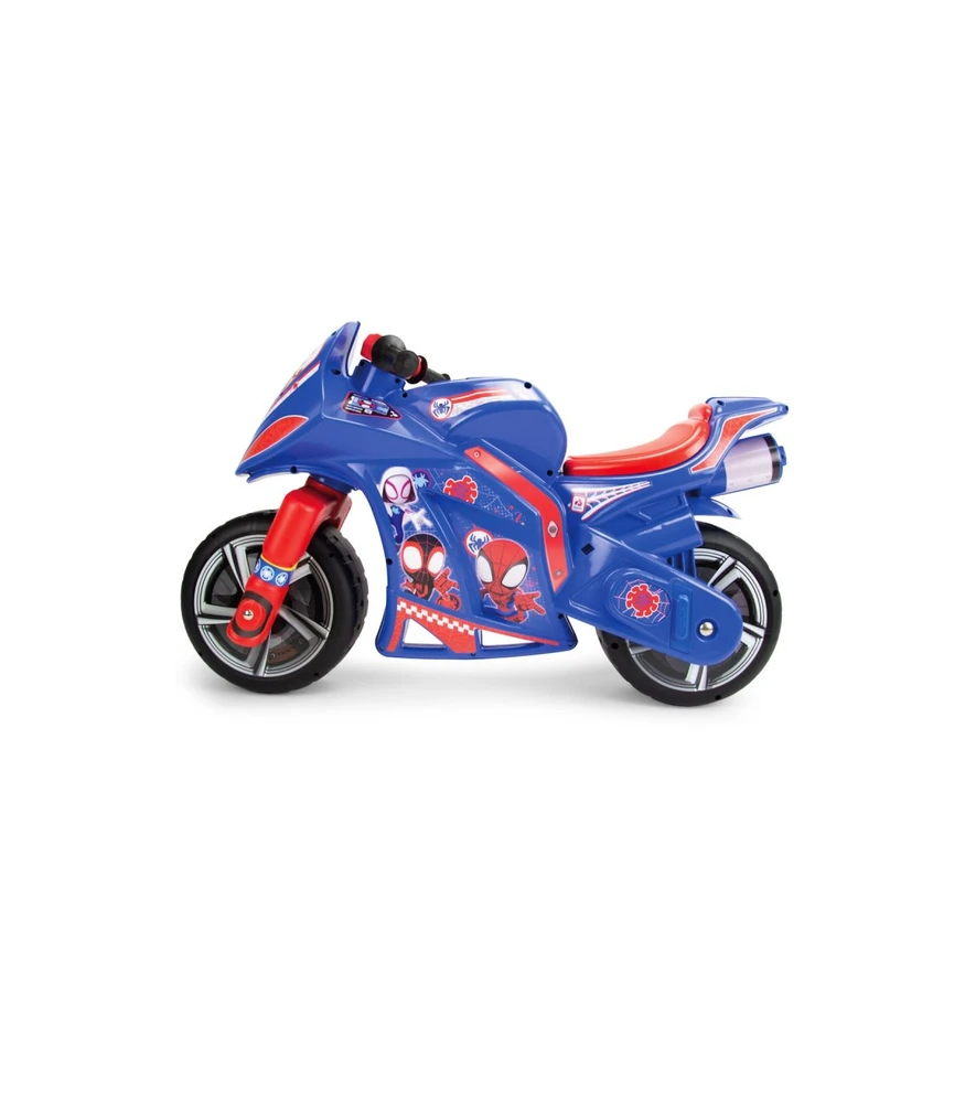 Pasispiriamas vaikiškas motociklas Injusa Spidey, su Žmogaus-voro motyvais