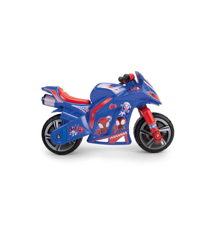 Pasispiriamas vaikiškas motociklas Injusa Spidey, su Žmogaus-voro motyvais