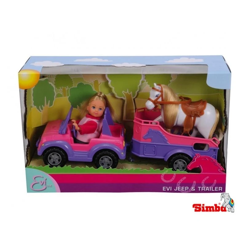 Pferd SIMBA EVI LOVE lėlė su priekaba arkliukui, 105737460