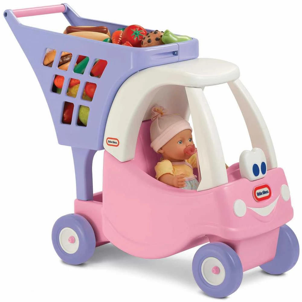 Vaikiškas pirkinių vežimėlis Little Tikes Cozy Coupe rožinis