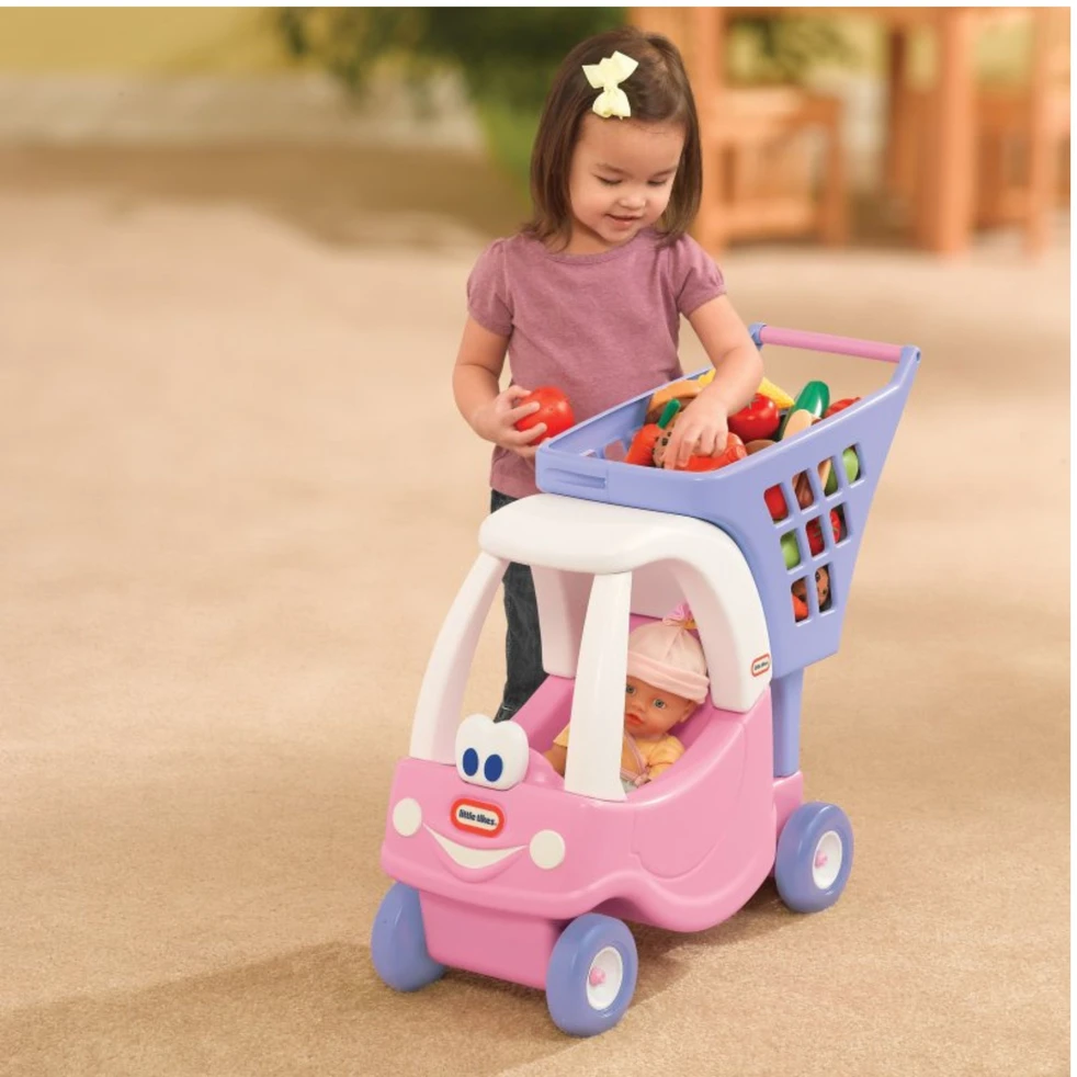 Vaikiškas pirkinių vežimėlis Little Tikes Cozy Coupe rožinis