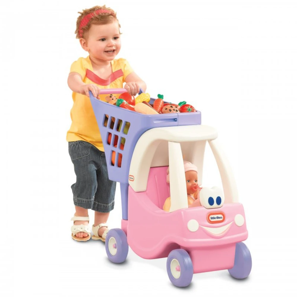 Vaikiškas pirkinių vežimėlis Little Tikes Cozy Coupe rožinis