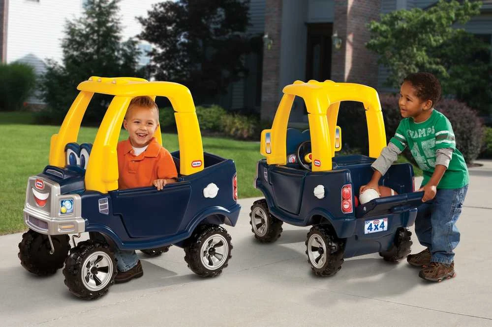 Stumiamas automobilis Little Tikes Cozy Truck juodai geltonas