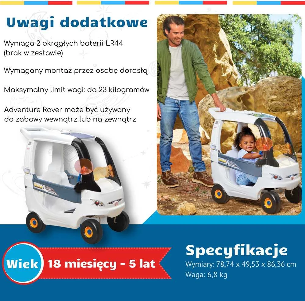 Little Tikes Vaikiškas automobilis Cozy Coupe Kosminis