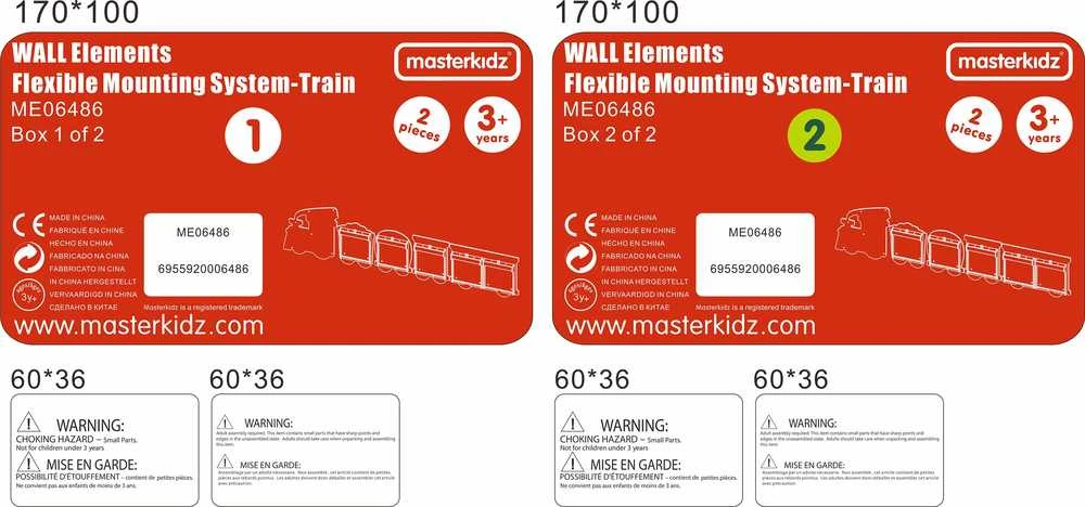 MASTERKIDZ Masterkidz Flex 5 lentų traukinio tvirtinimo sistema