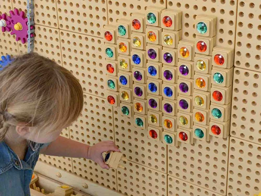 MASTERKIDZ akriliniai spalvoti deimantai STEM mokslo lentai, 72 dalys