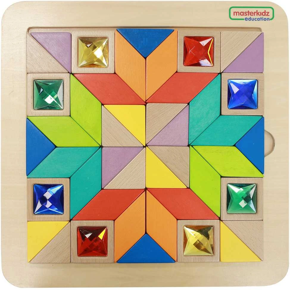 Masterkidz „MasterKid Mosaic“ galvosūkio mokymosi spalvos ir formos Tangram Montessori