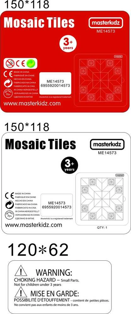 Masterkidz „MasterKid Mosaic“ galvosūkio mokymosi spalvos ir formos Tangram Montessori