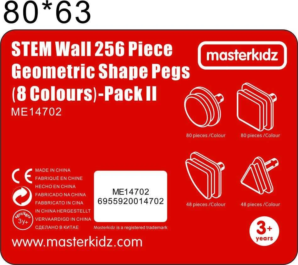 MASTERKIDZ Geometriniai Elementai Tablic 256 vnt.