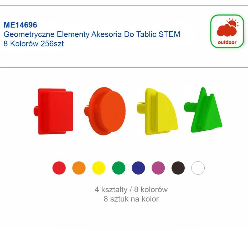 MASTERKIDZ Geometriniai Elementai 8 Spalvų