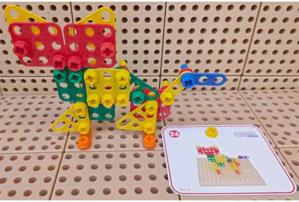 MASTERKIDZ Geometrinių Formų Rinkinys Kločiams STEM 260 vnt.