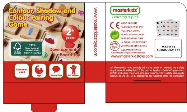 MASTERKIDZ Montessori Dėlionė - Atpažinimo Žaidimas